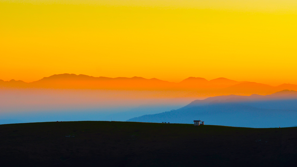 tramonto dalla cima del monte fior